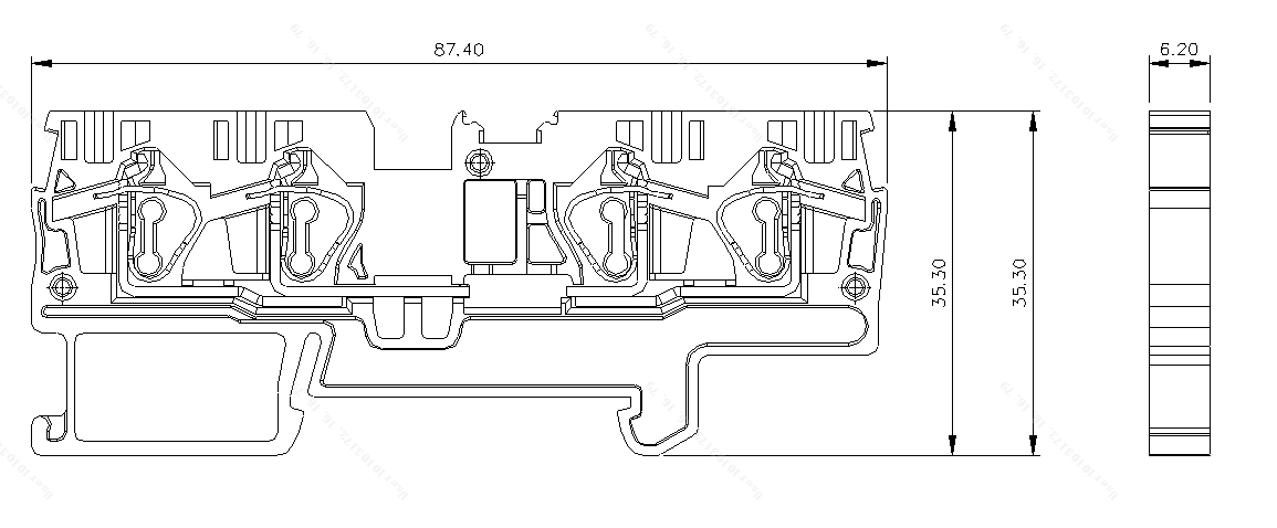 回拉式弹簧接线端子TC4-2X2-GY