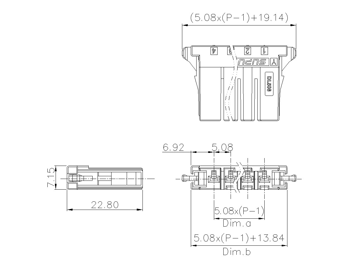 动态接插件连接器DL508H1XXM-BK-0Y10(02-06)-速普电子